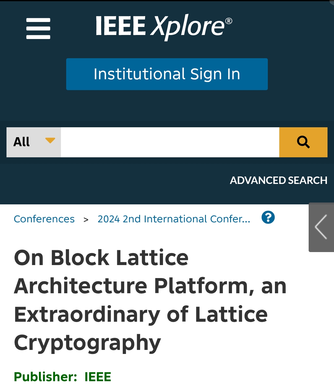 On Block Lattice Architecture Platform, an Extraordinary of Lattice Cryptography