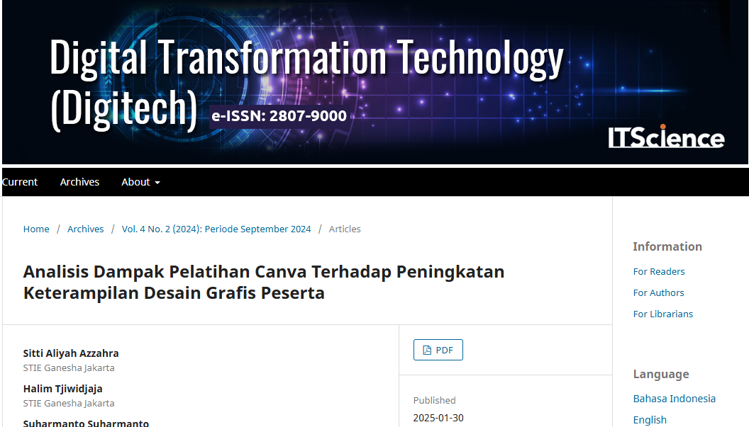 Analisis Dampak Pelatihan Canva Terhadap Peningkatan Keterampilan Desain Grafis Peserta