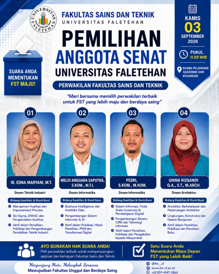 Fakultas Sains dan Teknik Universitas Faletehan Gelar Pemilihan Anggota Senat Universitas 2026